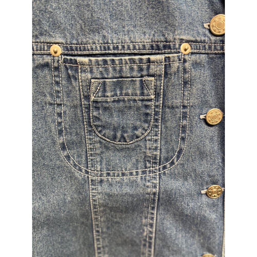 Vintage HGNY International Blues Denim Vest Size Medium - Picture 5 of 11